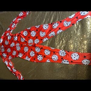 Red cookie print onesie bodysuit